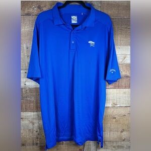Callaway Opti-Dry Solid Blue Torrey Pines Golf Polo Shirt XL Embroidered Logo